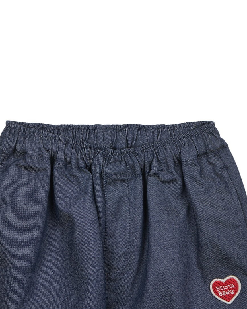 Dark Blue BB Heart Tapered Cargo Pants