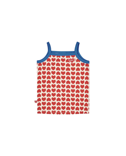 Red BB Heart Pattern One Mile Sleeveless