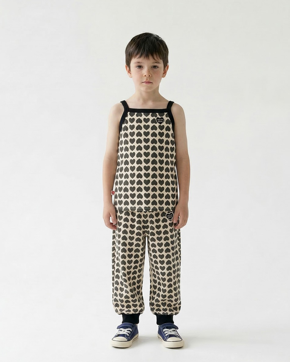 Charcoal BB Heart Pattern One Mile Jogger