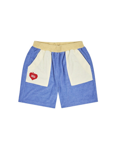 Blue Bubble Apple Terry Shorts
