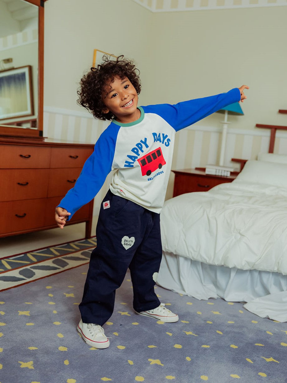 Blue Bus Raglan Long Sleeve