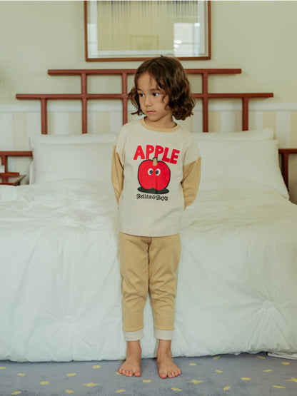 [SET] Beige Apple Color Block One Mile