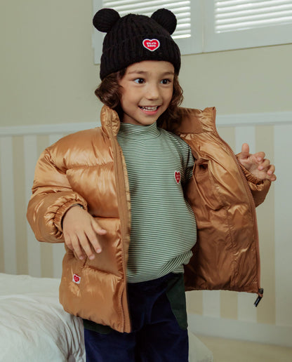 Black BB Heart Bear Beanie