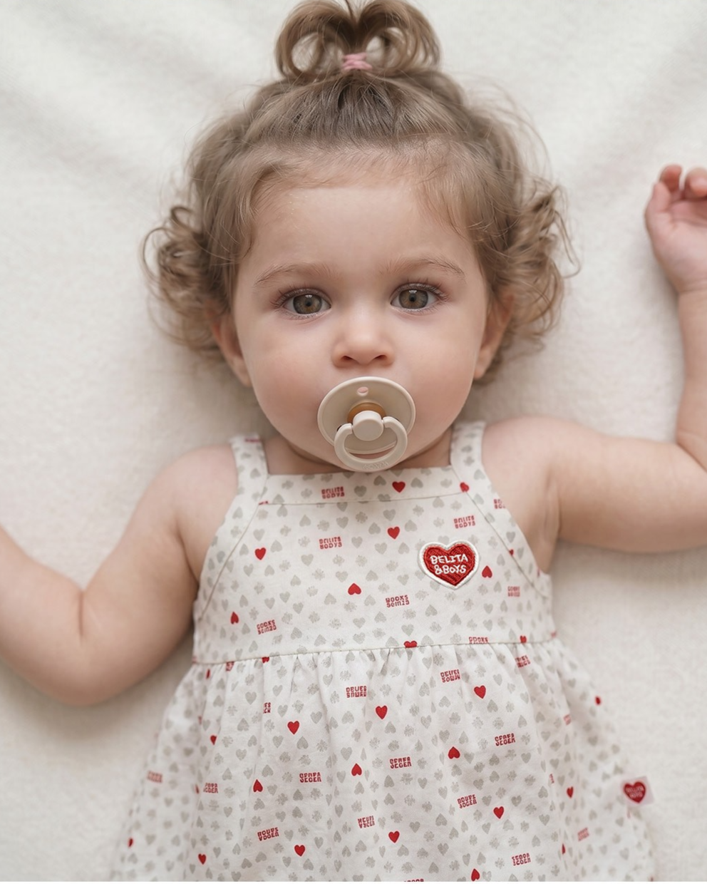 [BABY GIRL SET] Light Grey Heart Star Mesh Sleeveless Shorts
