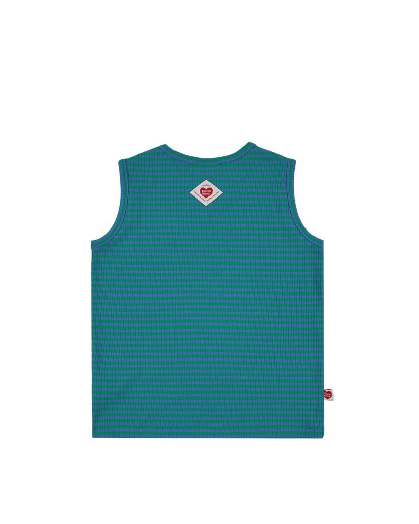 [SET] Green BB Heart Stripe Sleeveless Shorts