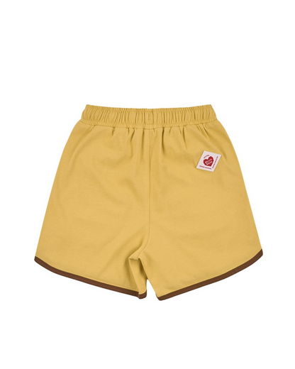 [SET] Yellow BB Heart Multi Stripe Shorts
