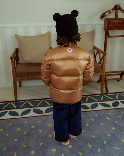 Beige BB Heart Basic Puffer Jumper