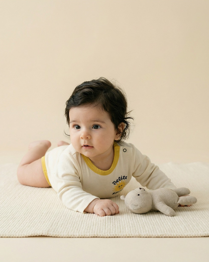 BABY Cream Sun Bodysuit