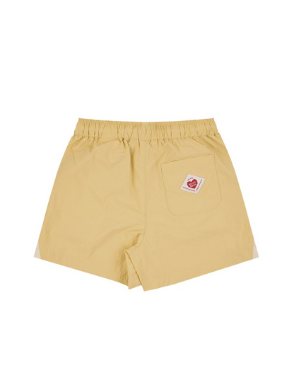 Yellow BB Heart Edge Color Block Shorts
