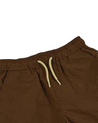 Brown BB Heart Edge Color Block Shorts