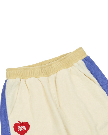 Cream Bubble Apple Terry Crop Pants