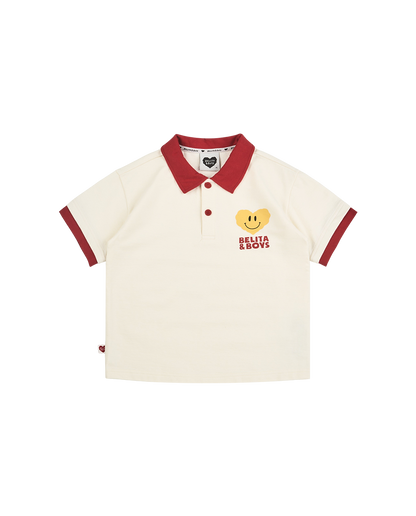 Red Smile Heart Collar Shirt