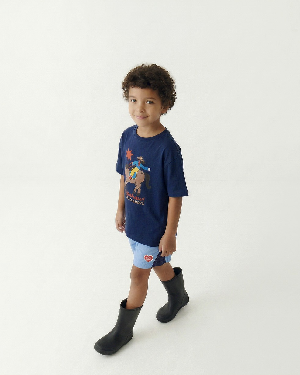 Navy Cowboy Short Sleeve Tee