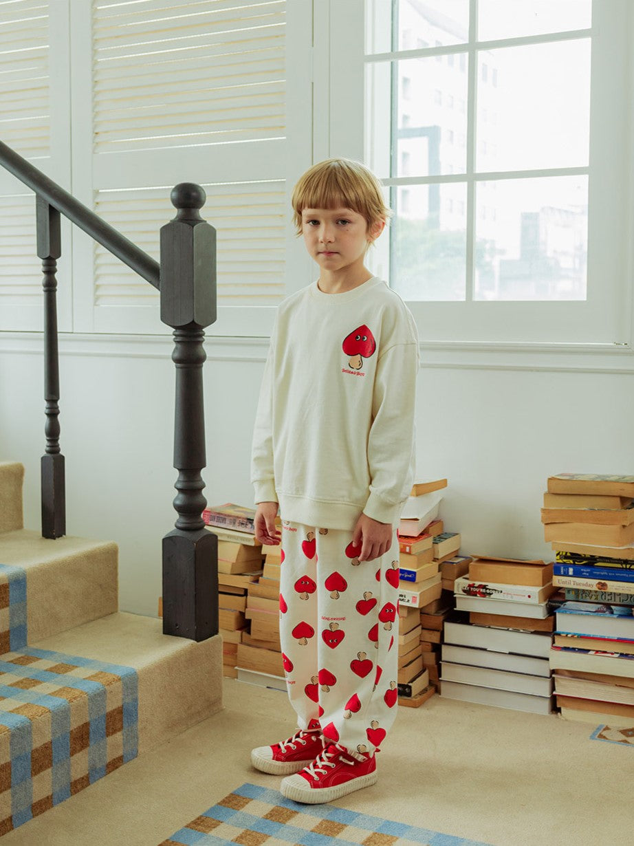 [SET] Cream Mushroom Pattern Jogger