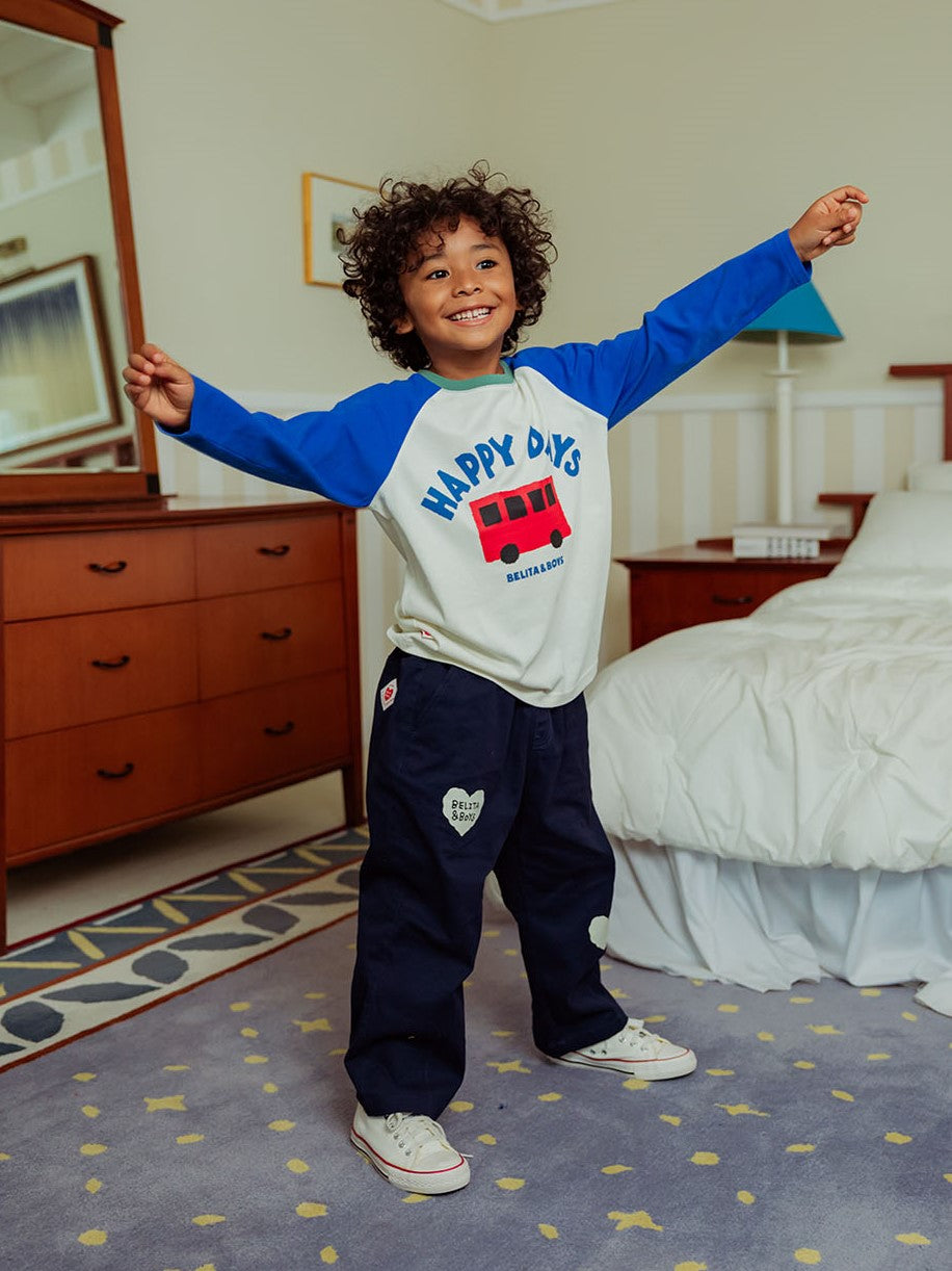 Blue Bus Raglan Long Sleeve