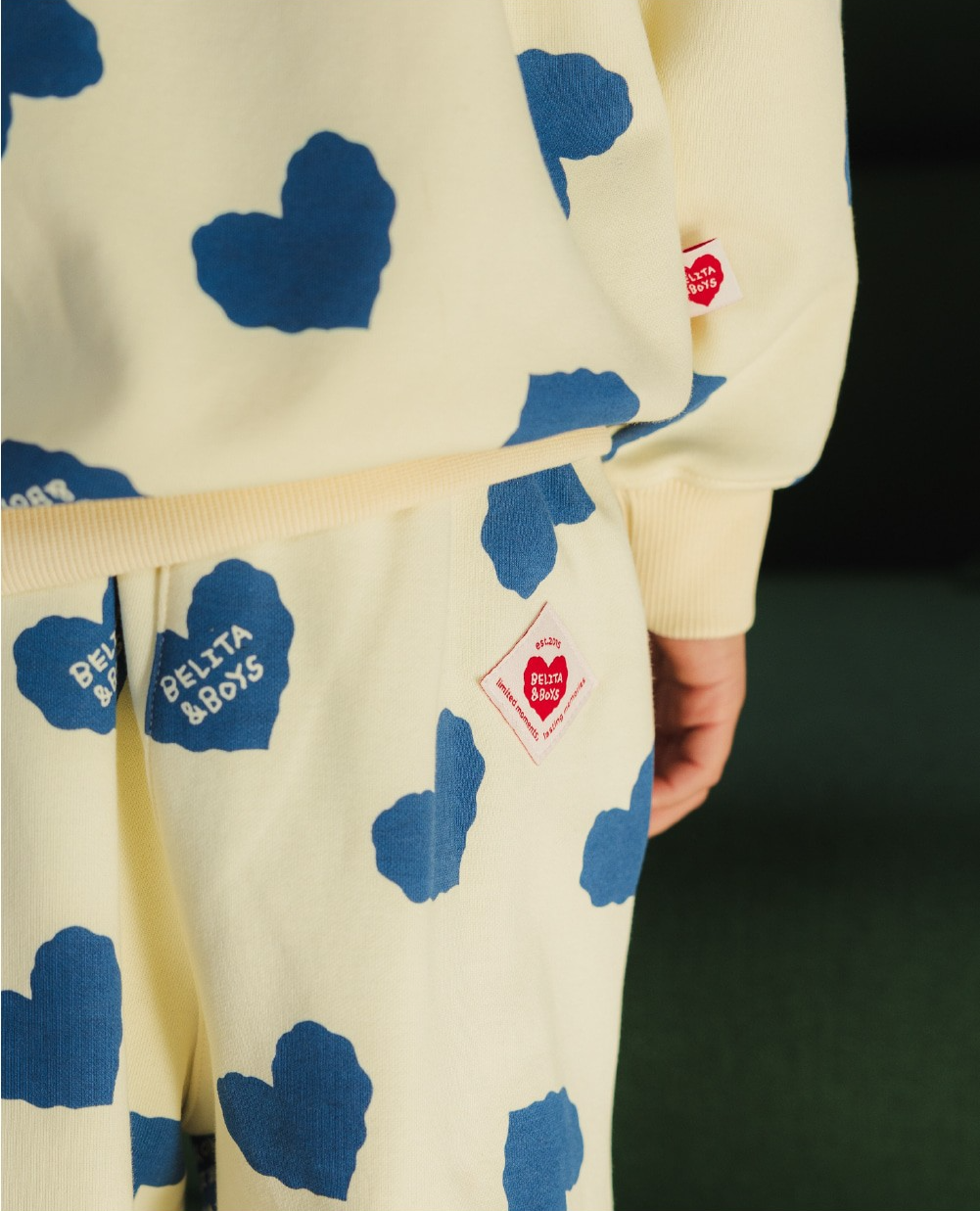 [SET] Blue Heart Pattern Jogger