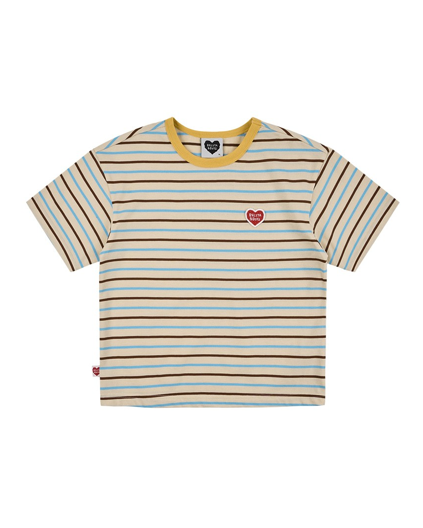 [SET] Yellow BB Heart Multi Stripe Shorts