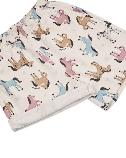 [SET] Light Pink Horse Point Pattern Shorts