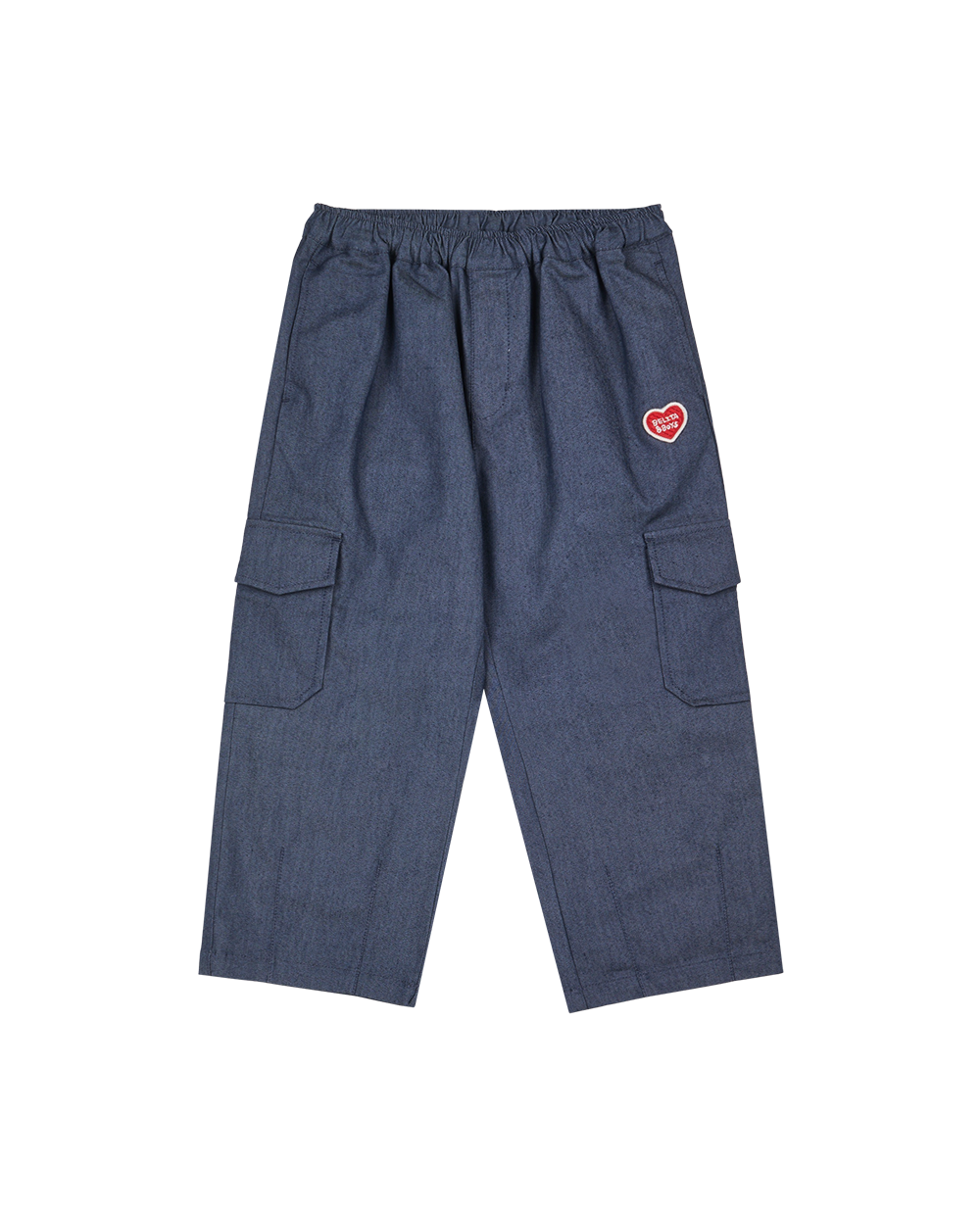 Dark Blue BB Heart Tapered Cargo Pants