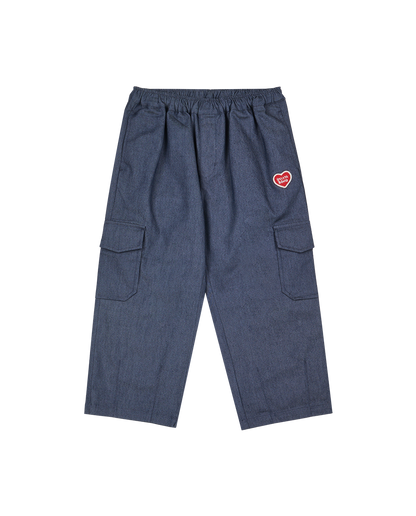 Dark Blue BB Heart Tapered Cargo Pants
