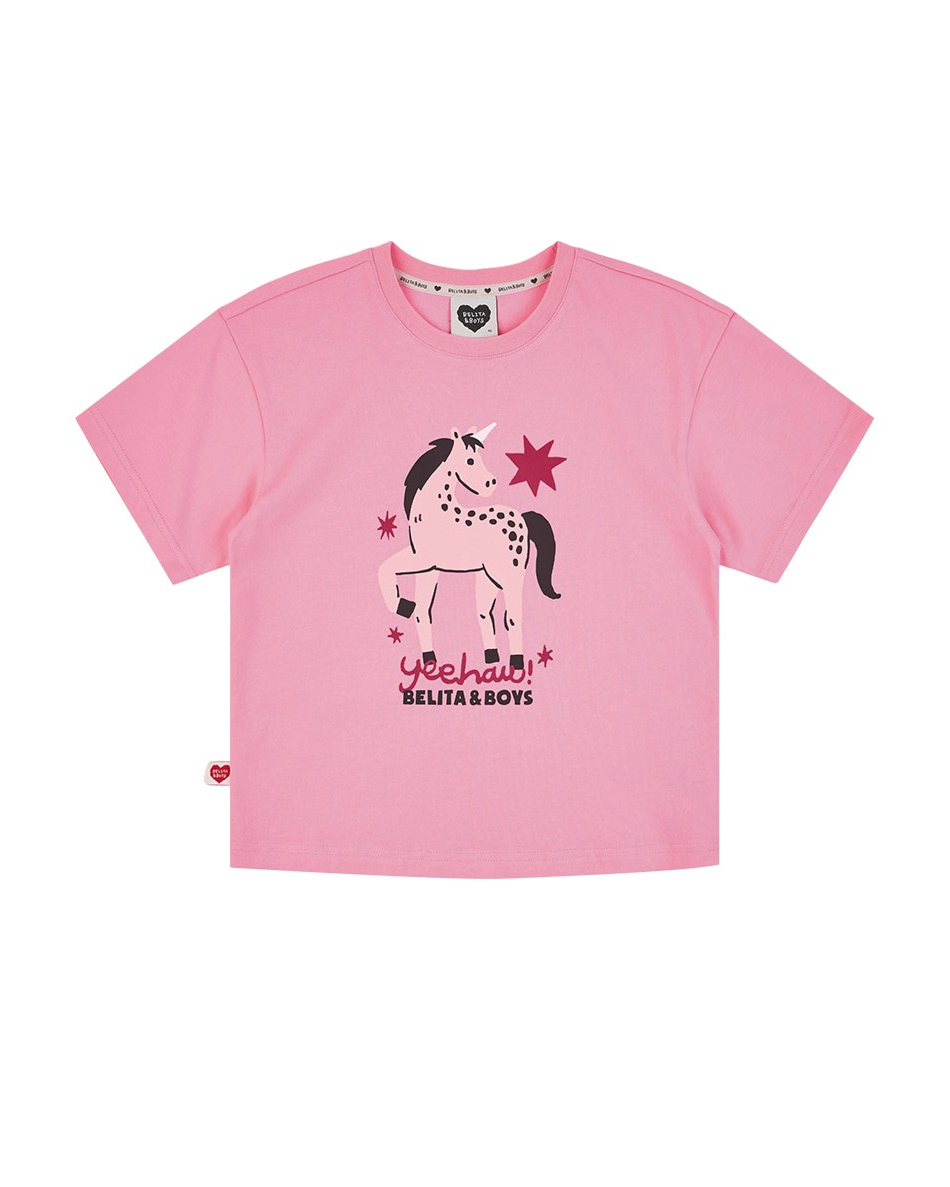 Pink Horse Graphic Short Sleeve Tee