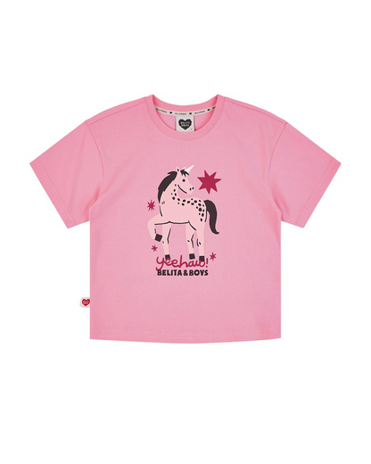 Pink Horse Graphic Short Sleeve Tee