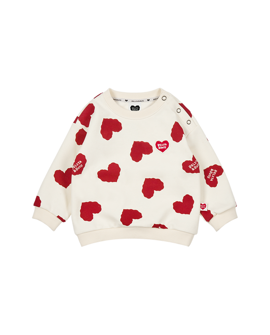 BABY Red BB Heart Pattern Sweatshirt