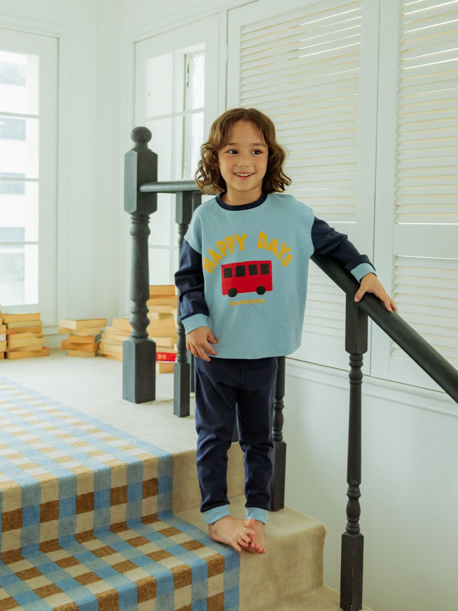 [SET] Navy Bus Color Block One Mile