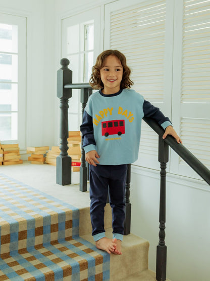 [SET] Navy Bus Color Block One Mile