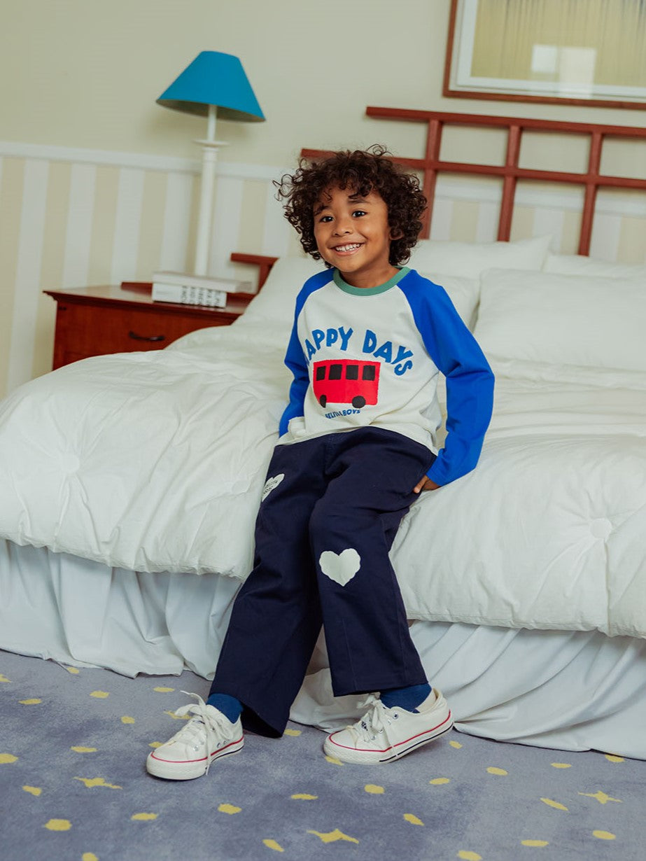 Blue Bus Raglan Long Sleeve