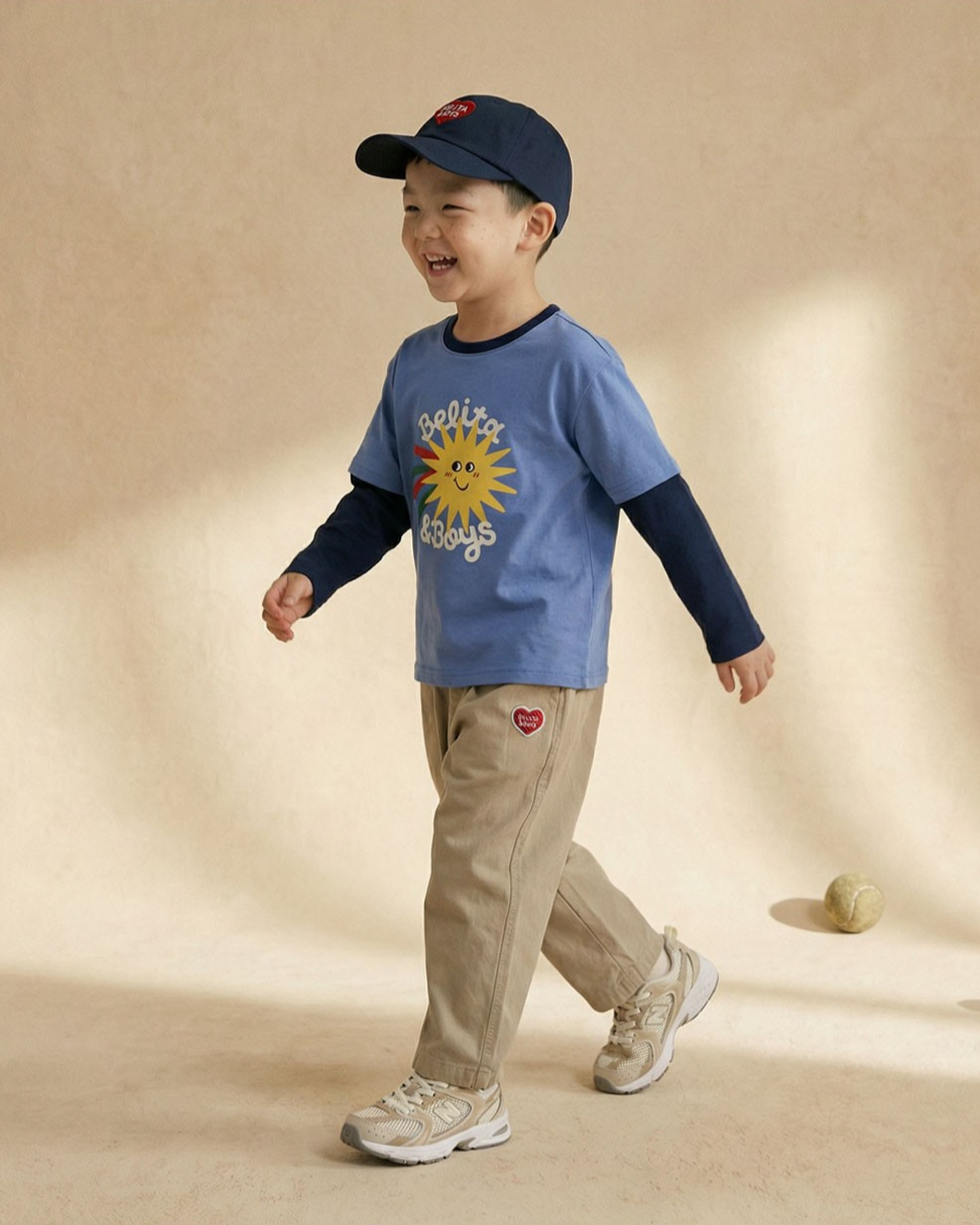 Navy Sun Layered Long Sleeve