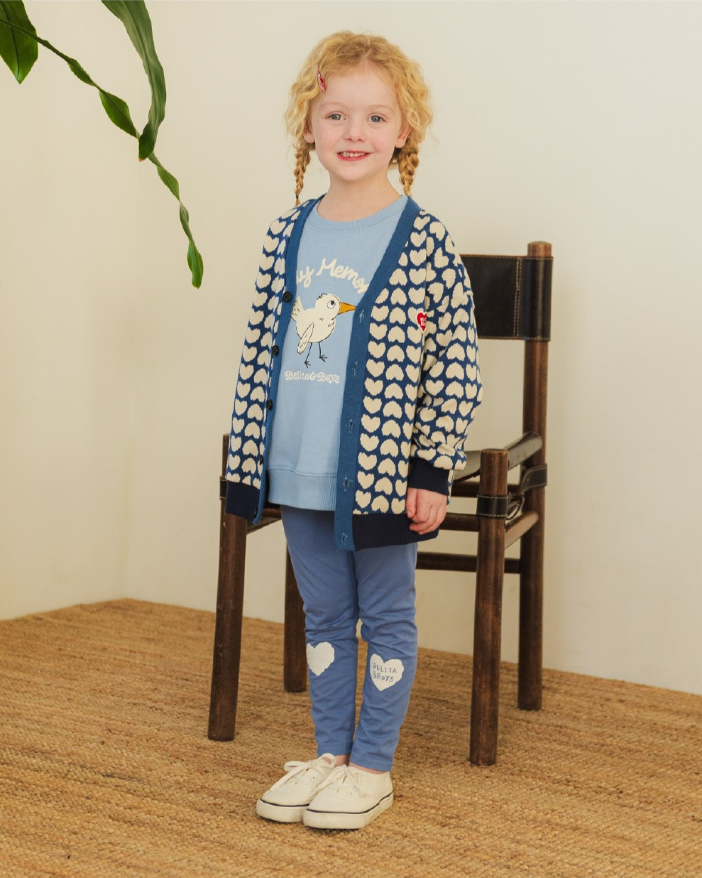 Light Blue Knee Point Leggings