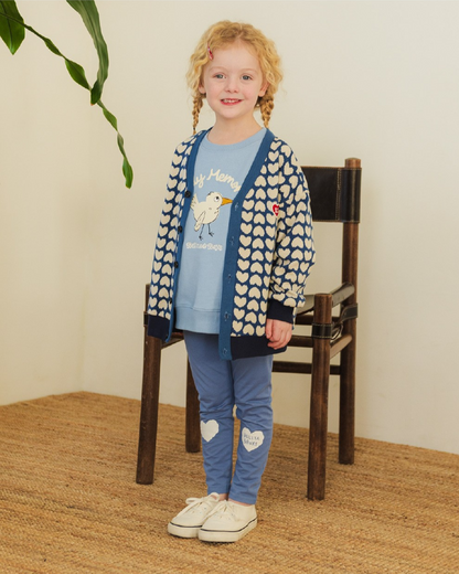 Light Blue Knee Point Leggings