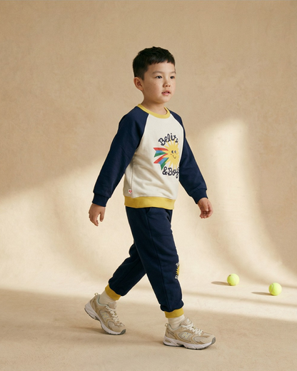 [SET] Navy Sun Color Block Jogger