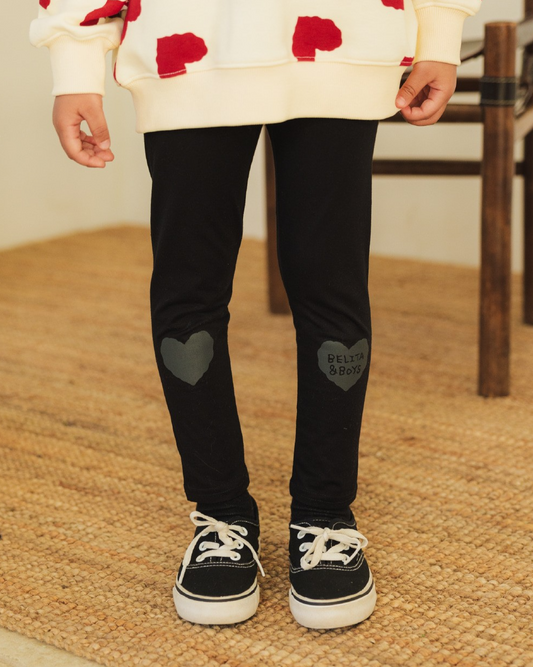 Black Knee Point Leggings