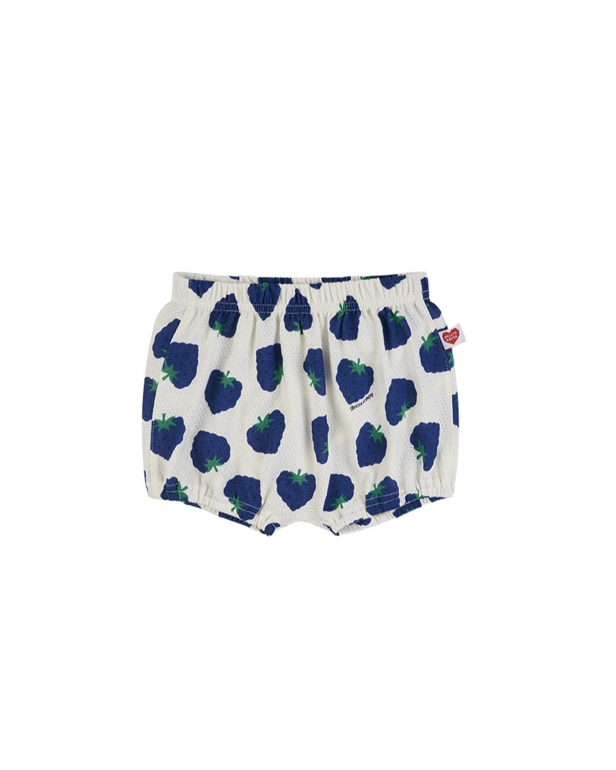 [BABY SET] Blue Berry Pattern Mesh Sleeveless Shorts