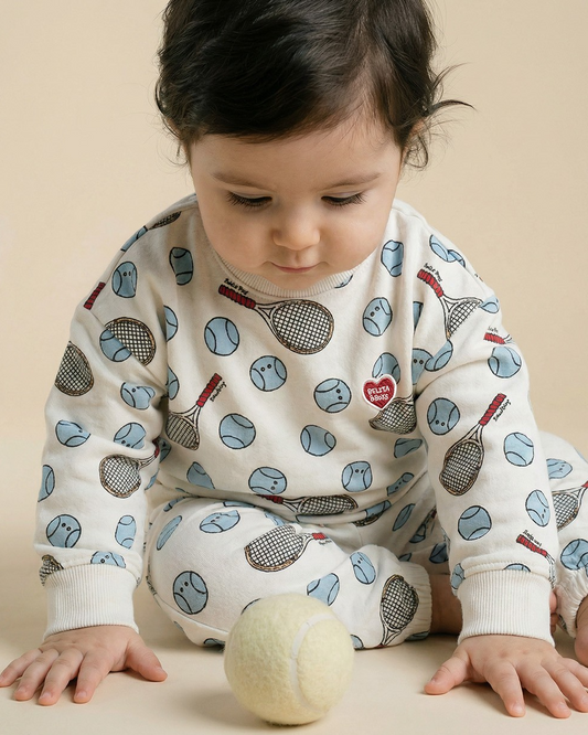 [BABY SET] Ivory Tennis Pattern Jogger