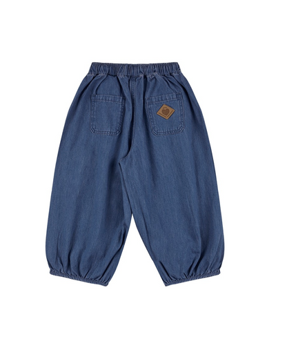 Blue BB Heart Balloon Fit Denim Pants