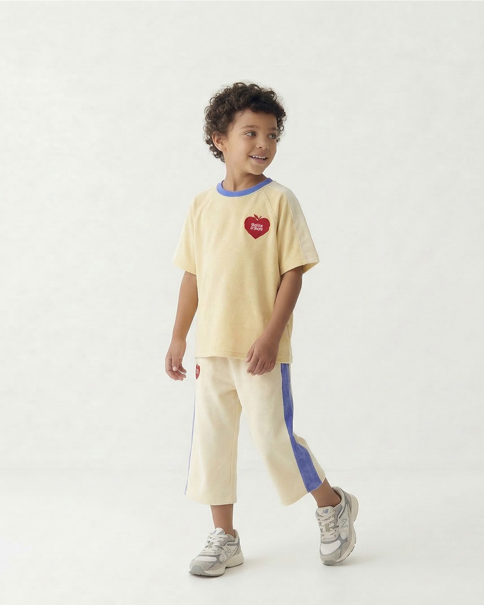 Yellow Bubble Apple Terry Mid Sleeve