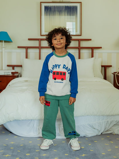 [SET] Blue Bus Color Block Jogger