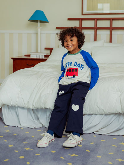 Blue Bus Raglan Long Sleeve