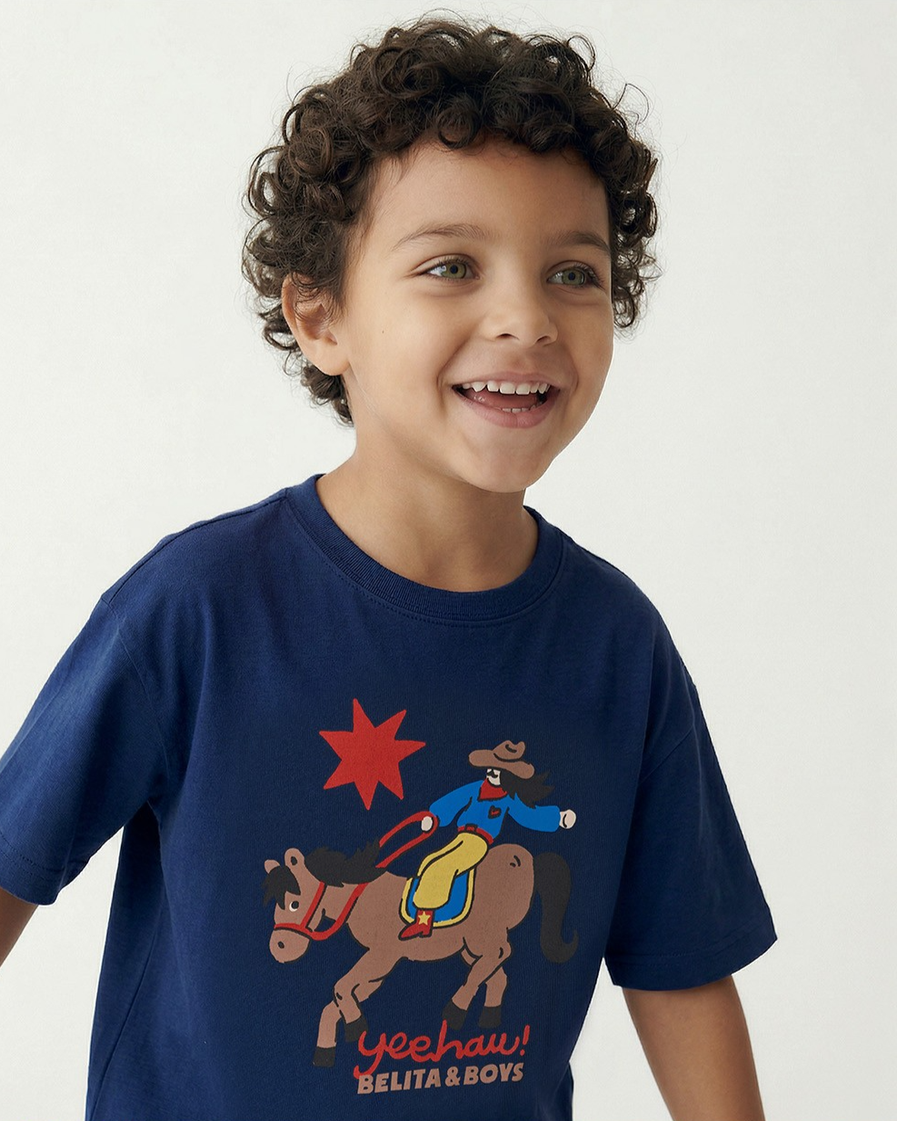 Navy Cowboy Short Sleeve Tee