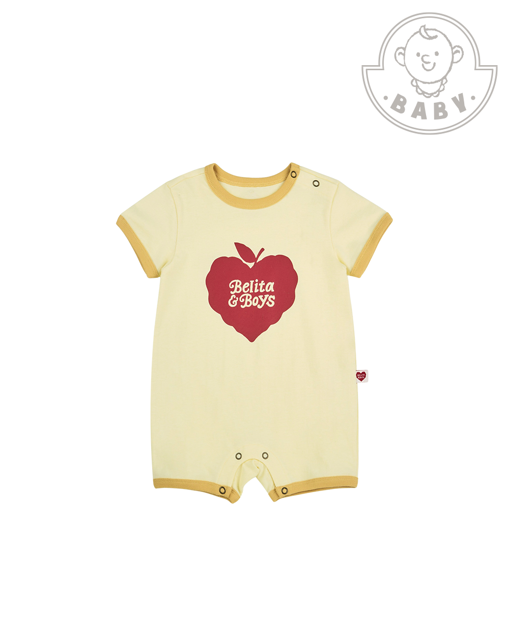 BABY Yellow Bubble Apple Short Jumpsuit