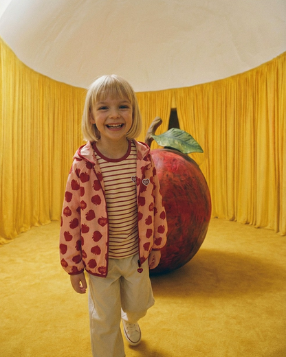 Red Bubble Apple Pattern Windbreaker