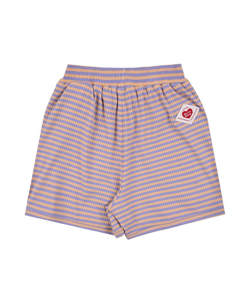 [SET] Violet BB Heart Stripe Sleeveless Shorts
