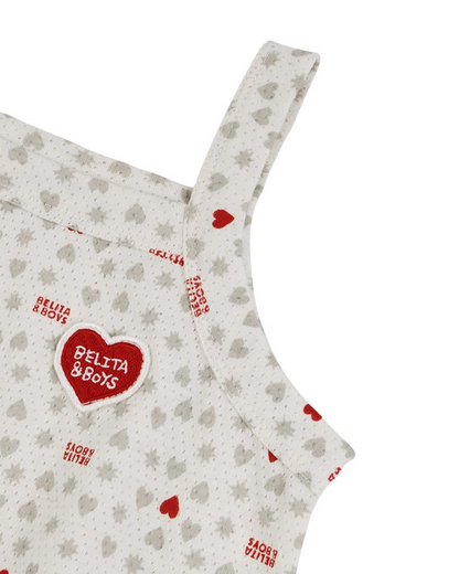 BABY Light Grey Heart Star Mesh Sleeveless Bodysuit