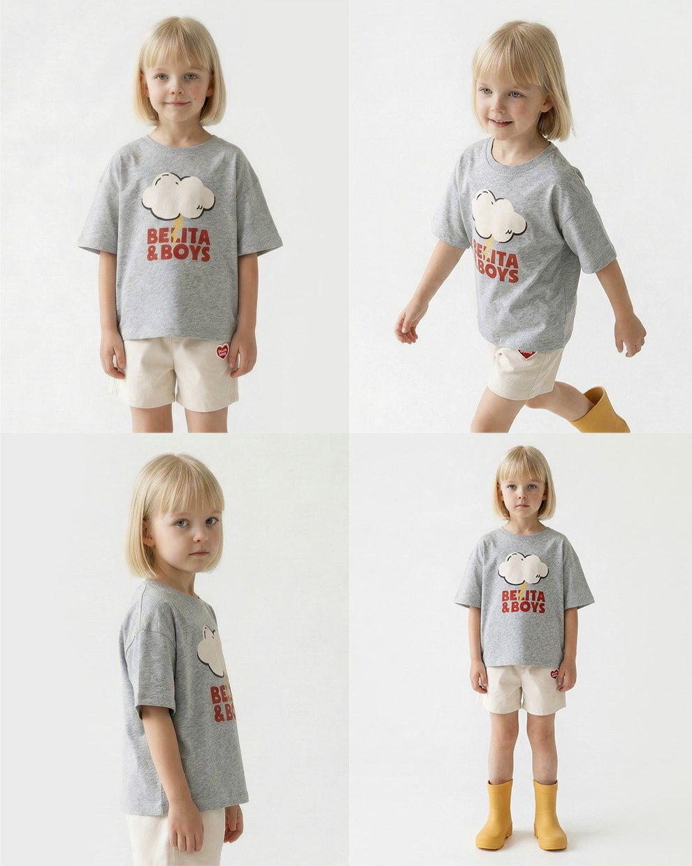 Grey Cloud Lightning Short Sleeve Tee