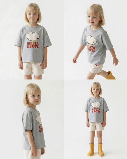 Grey Cloud Lightning Short Sleeve Tee
