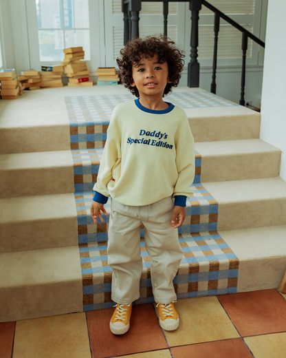 Light Beige BB Heart Woven Pants