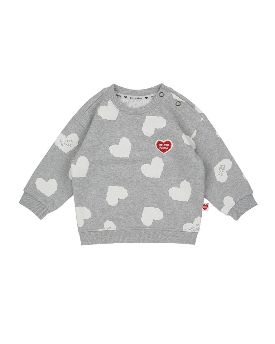 [BABY SET] Grey BB Heart Pattern Jogger